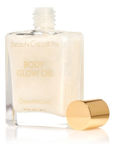 Iluminador Liquido Body Glow Oil Beauty Creations Tono del maquillaje Champagne