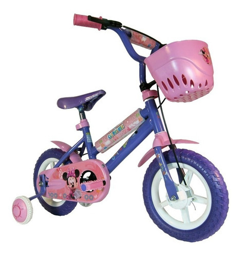 Unibike Bicicleta Infantil Rodado 12 Minnie Con Rueditas