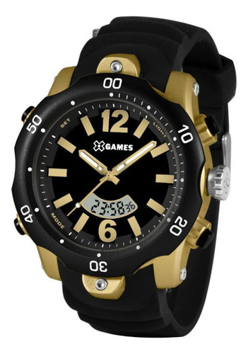 Relógio Masculino X-games Xmppa291 Anadigi Preto/dourado