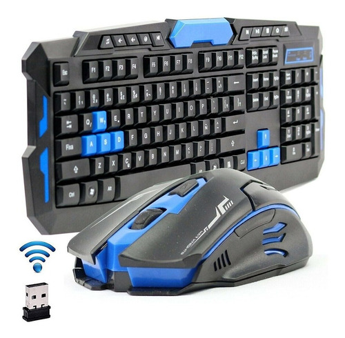Imagen 1 de 3 de Combo Teclado + Mouse Gamer Inalambrico Gaming Wireless