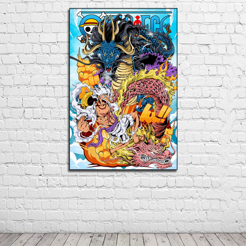 Cuadro Decorativo Anime Monkey D Luffy Gear 5 Kaido 40x60 Cm