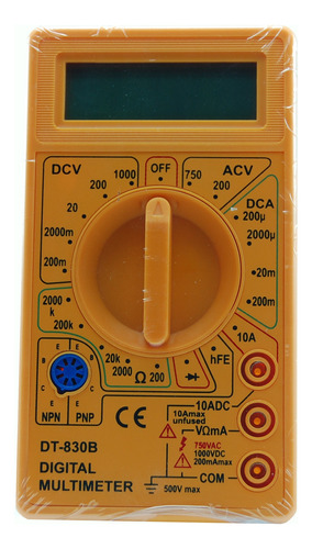  Multimetro Tester Digital Probador Voltaje Dt-830b