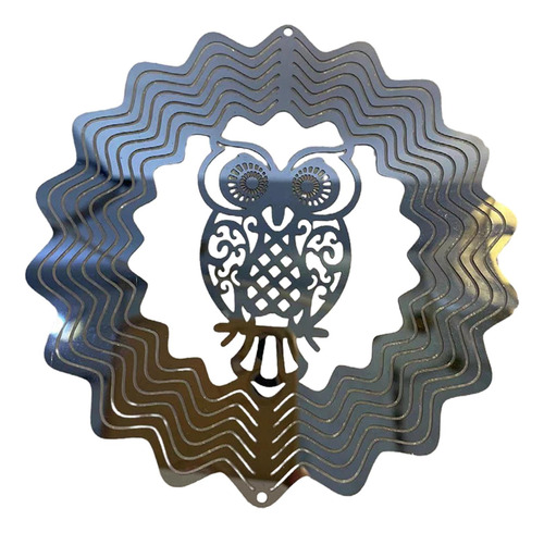 Owl Wind Colgante Giratorio Artesanía De Metal Para Patio