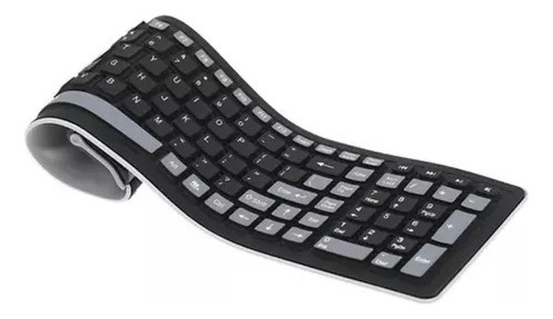 Zz Teclado De Goma Blanda Enrollable De Silicona Flex A
