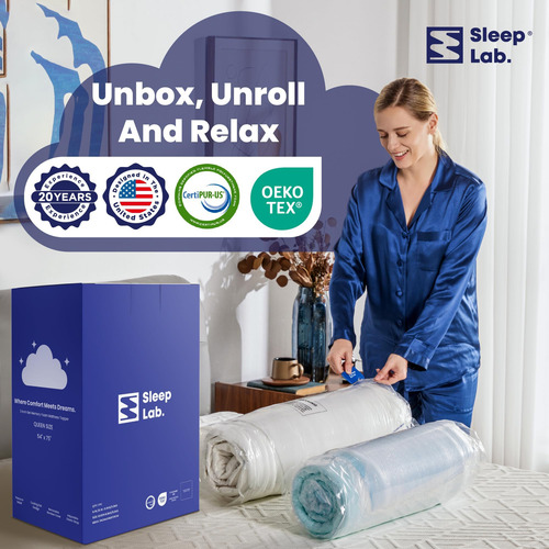 Sleep Lab Cubrecolchón De Espuma Viscoelástica De Doble Capa