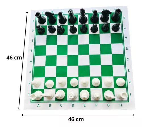 Jogo Recreativo Tabuleiro De Xadrez E Dama De Madeira 28,8Cm