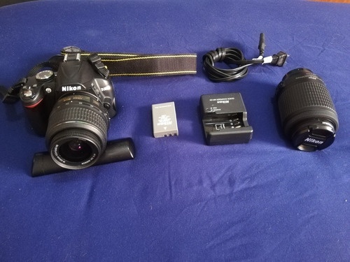 Imagen 3 de 9 de Cámara Fotográfica Nikon D3000 + Lentes + Cargador + Bolso