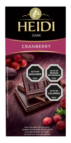 Chocolate Tableta Heidi Dark Cranberry 80g