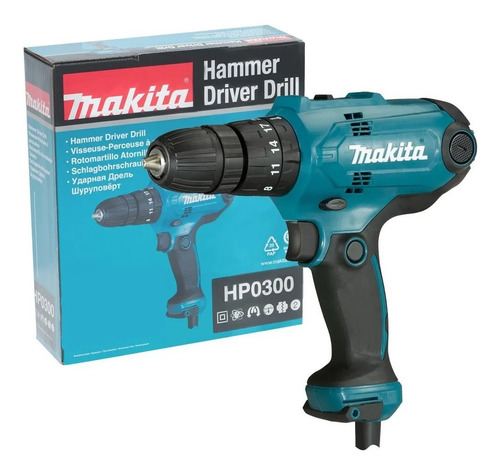 Imagem 2 de 6 de Furadeira Parafusadeira De Impacto 3/8 320w - Hp0300 Makita
