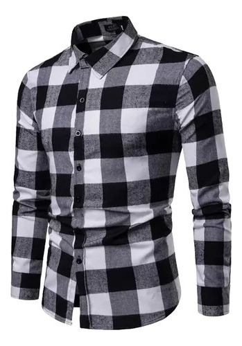 Camisa Hombre Leñadora A Cuadros Sobrecamisa Diseño Premium.