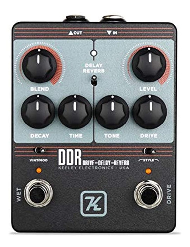 Keeley Ddr Drive Delay And Reverb Pedal, Black (kddr)