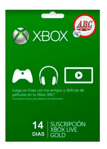 Membresias Xbox Live Gold Codigo Original Colombia