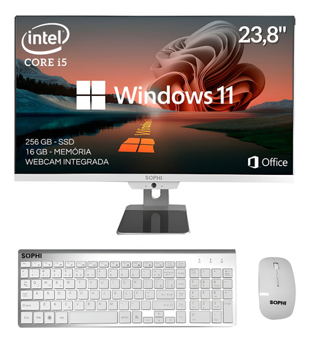 Computador Completo Intel I5 All In One 16gb Ssd256gb Wifi