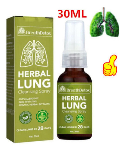 2 Breathdetox Spray Limpiador Pulmonar A Base De Hierbas