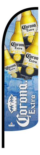 Bandera Publicitaria Cubetazo Marcas Azul (4x1) Completa