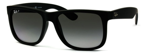 Óculos Ray Ban Justin Polarizado Preto Rb4165l 622/t3 55mm