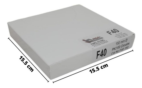 Papel Filtro Cuantitativo C/100 Fagalab F40-150