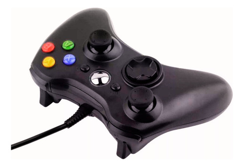 Controle Usb Com Fio Para Xbox 360 Computador Ps3 Gamepass Preto