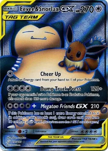 Eevee & Snorlax Gx 171/181 Full Art Ultra Raro Pokemon Tcg (Usado)