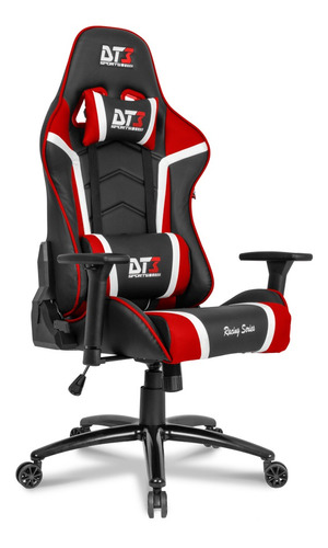 Cadeira de escritório DT3sports Módena gamer ergonômica  vermelha com estofado de couro sintético