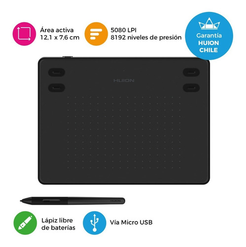 Tableta Grafica Digitalizadora Huion Inspiroy Rte100 Rt