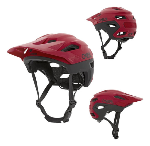 Casco Bicicleta Mtb Downhill Oneal Trailfinder Split Rojo Talla L/XL