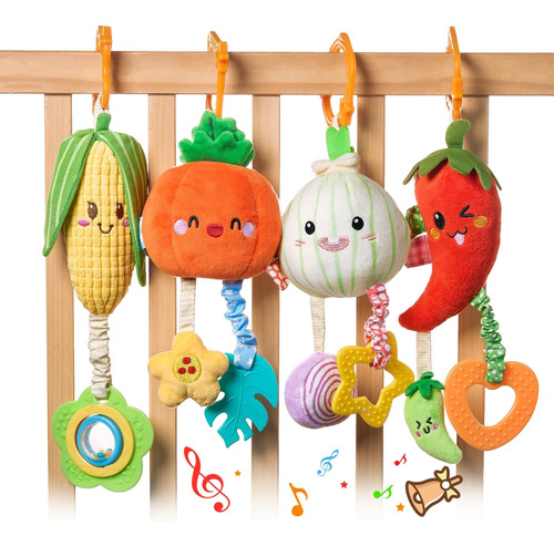 Tumama Juego De Juguetes Colgantes De Peluche Vegetales, Paq