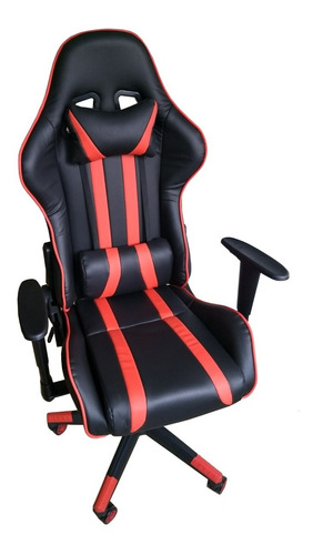 Silla Para Oficina Gamer Xbox Playstation Negro Rojo