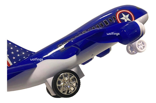Imagen 6 de 10 de Avion Grande De Juguete A Friccion Juego Infantil Niños