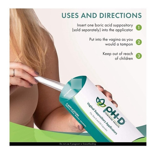 Aplicador Vaginal Supositorio Ph-d Reutilizable 5 Unidades