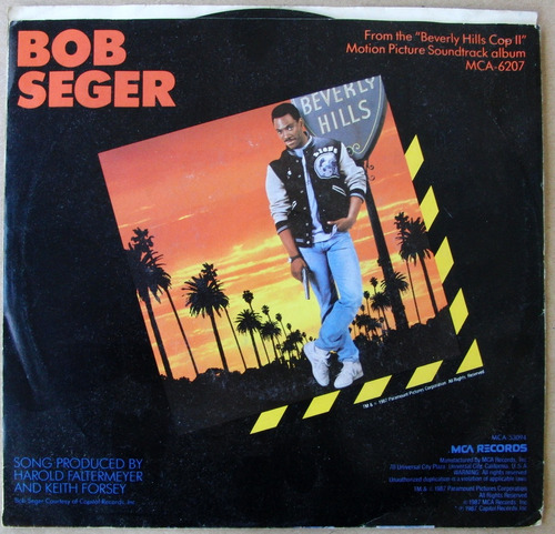 Bob Seger Shakedown Simple Single Import 1987 Beverly Hills