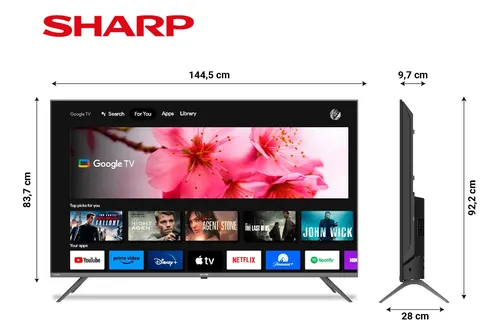 Tv Sharp Aquos 65 Con Google, La Mejor Opcion