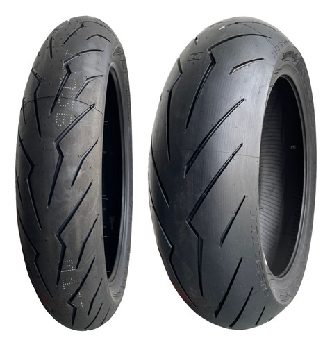 Par Pneu Pirelli 120/70r17 + 180/55r17 Diablo Rosso 3 Moto