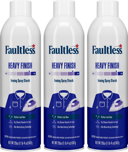Spray Starch Faultless Heavy Hold 591 Ml (pacote Com 3)
