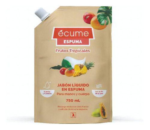 Jabón En Espuma Ecume Doypack Frutos Tropicales 750 Ml