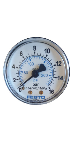 Manometro Festo - 356759- 0 -16 Bar 230 Psi Nuevo Sin Uso