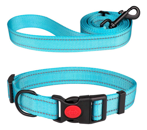 Conjunto De Collar Y Correa Para Perros Reflectantes Con Cie