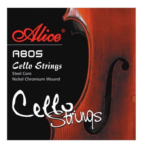 Encordado Para Cello Alice A805 Cuerdas Acero Violinchelo *