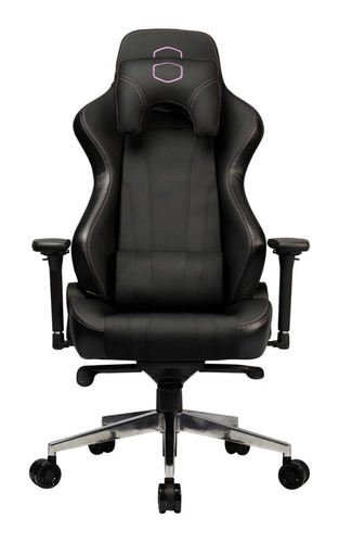 Imagen 2 de 4 de Silla de escritorio Cooler Master Caliber X1 gamer ergonómica negra con tapizado de cuero sintético