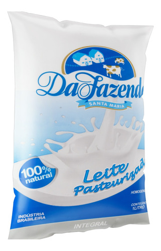 Leite Pasteurizado Integral Da Fazenda Pacote 1l