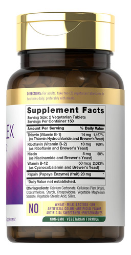 Suplemento De Vitamina Do Complexo B Carlyle Com Comprimidos