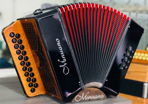 Acordeon 8 Baixos Minuano 8/21 Gaita De Botão Várias Cores
