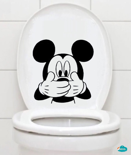 Vinil Decorativo Tapa Wc Modelo Raton Mickey