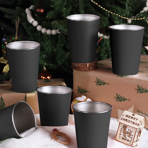 Taza Apilable De Acero Inoxidable De 500 Ml (6 Unidades),