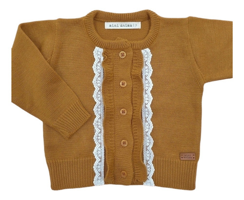 Cardigan Jabot Mini Anima Tejido Abrigo Bebe Kids Dijon