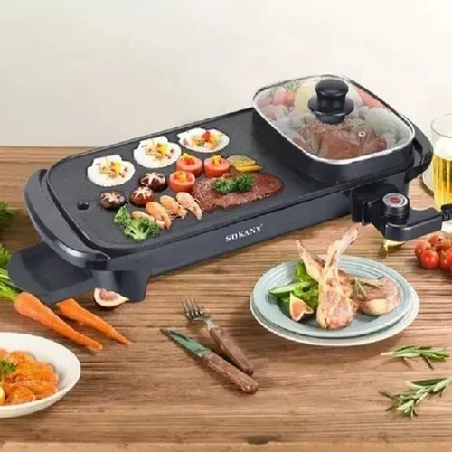Plancha Parrillera Eléctrico 2en1 Parrillera Carne
