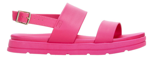 Sandalias Dama Moleca Rosa Fucsia Casual Hebilla Para Mujer