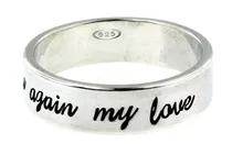 Comprar Aros Anillos Para Pareja Enamorados Novios En Plata 950