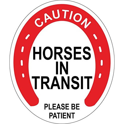 - Sticker - Safety - Warning - Caution Horses Sticker P...