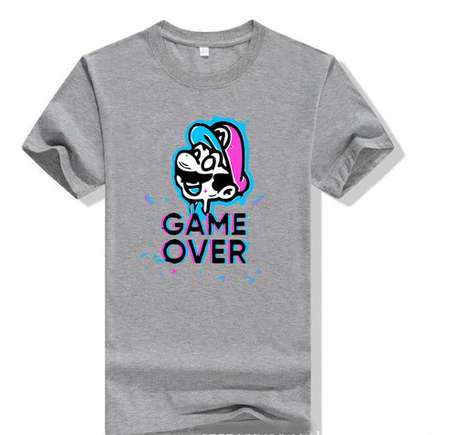 Camiseta Algodon Personalizada Video Juegos Game Over 23 